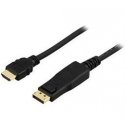 Deltaco DP-3030 videokaapeli-adapteri 3 m DisplayPort HDMI-tyyppi A (vakio) musta Deltaco DP-3030 videokaapeli-adapteri 3 m DisplayPort HDMI-tyyppi A (vakio) musta