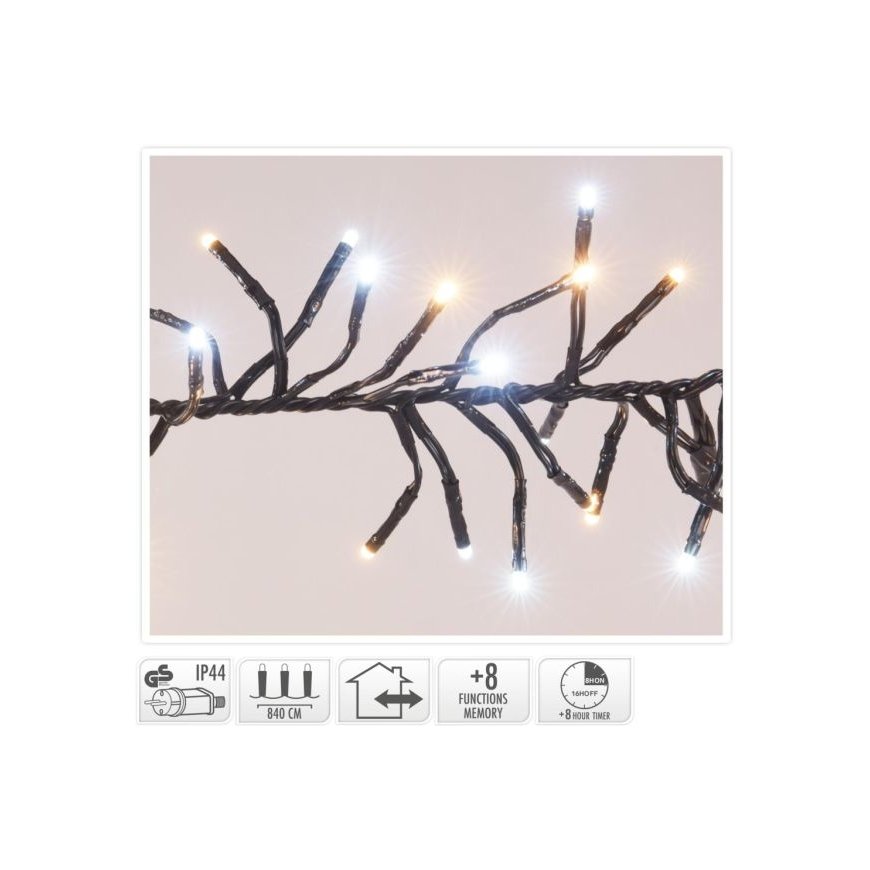 Christmas Decoration CHRISTMAS TREE LIGHTS LIGHT CHAIN 1152 LED COLD AND WARM TIMER BALTA – 2