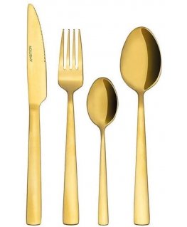 Komplet sztućców Madeni 16-elementowy golden AMBITION