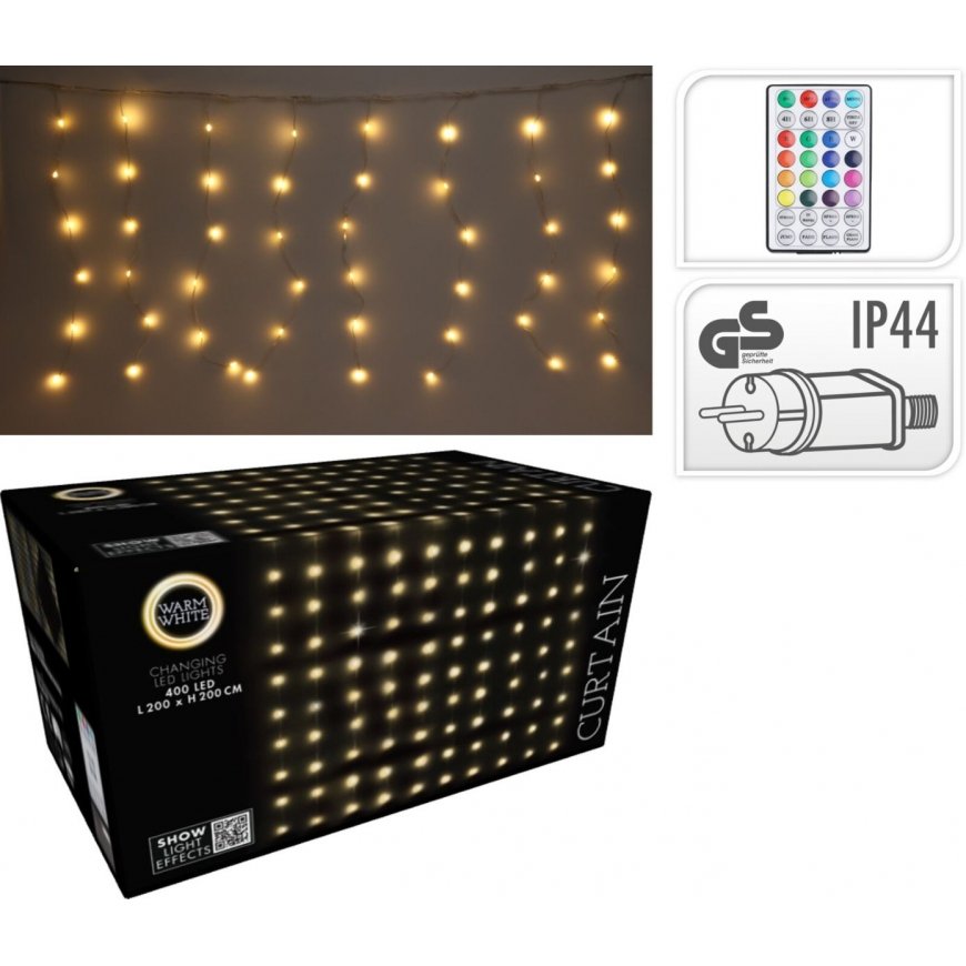 Christmas Decoration CHRISTMAS LIGHTS LIGHT TASKS OUT/IN 400 LED WW 200X200CM WITH REMOTE CONTROL – 2