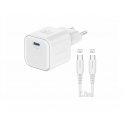 Swissten Travel Charger GaN USB-C 20W PD + Data Cable USB-C-USB-C 1.2m Swissten Travel Charger GaN USB-C 20W PD + Data Cable USB-C-USB-C 1.2m