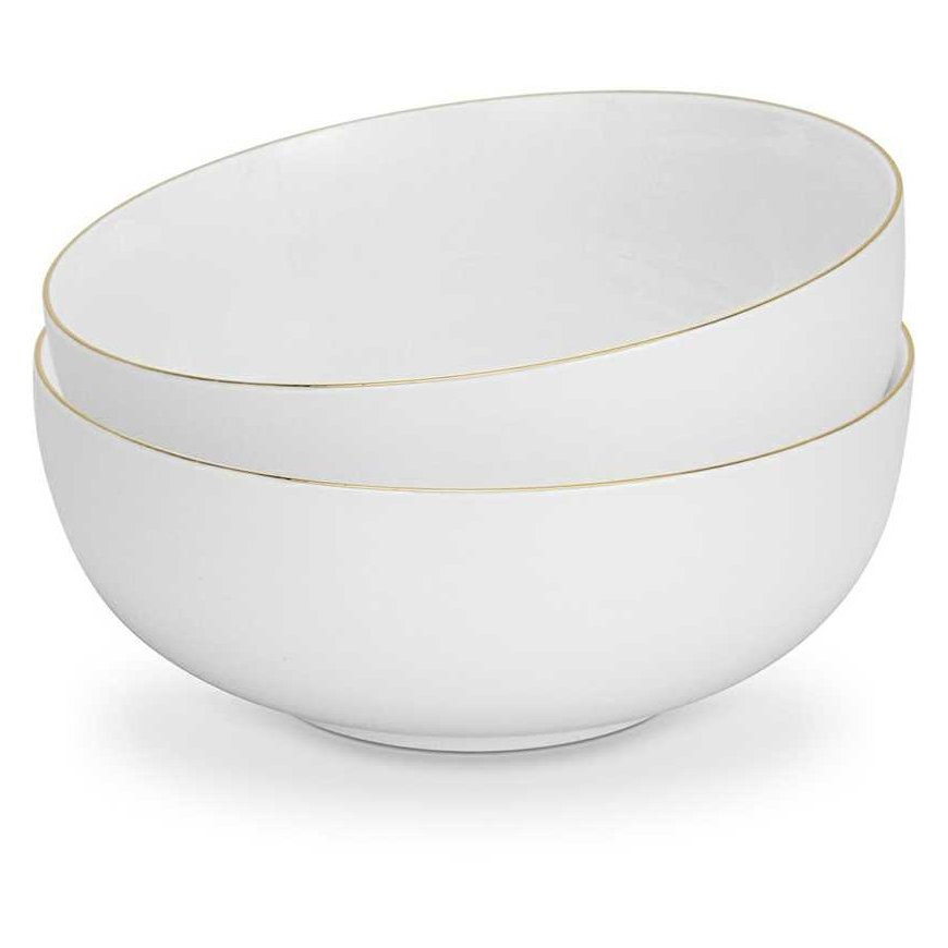 Fissman Porcelain salad bowls 18 cm / 1.2 l / 2 pcs Floree