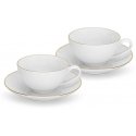 Fissman Cups with saucers 220 ml / 4 pcs Floree (porcelain)