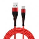 Fusion Accessories "Fishbone USB-A to USB-C 30W / 3A / 1.5m" Red Fusion Accessories "Fishbone USB-A to USB-C 30W / 3A / 1.5m" Red