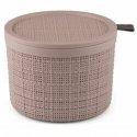 Basket with lid Jute round 2L Ø17x13cm pink Basket with lid Jute round 2L Ø17x13cm pink