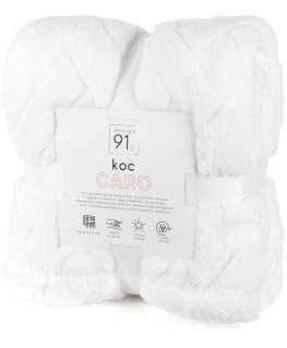 Eurofirany Blanket bedspread 150x200 Caro white with microfiber D91