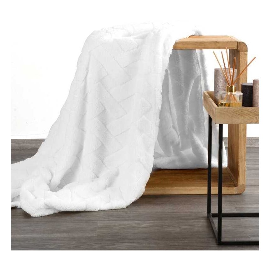 Eurofirany Blanket bedspread 150x200 Caro white with microfiber D91 – 2