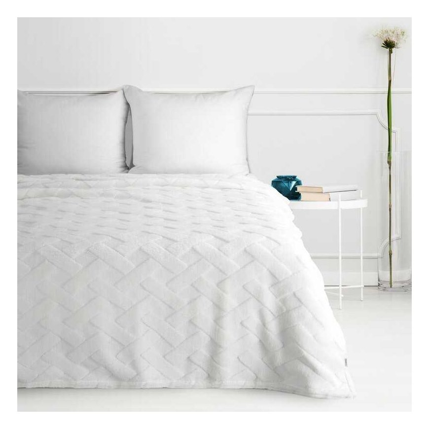 Eurofirany Blanket bedspread 150x200 Caro white with microfiber D91 – 3