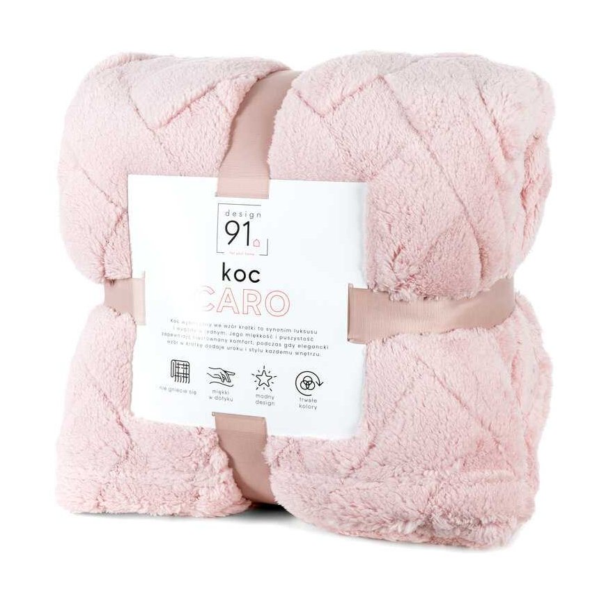 Eurofirany Koc narzuta 150x200 Caro pink