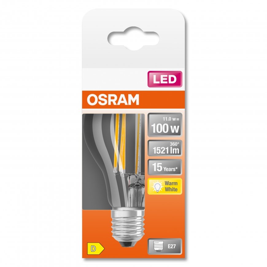 Osram STAR LED lemputė Šiltai balta 2700 K 11 W E27 D – 4