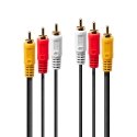 Lindy 35690 audio kabelis 1 m 3 x RCA Melns, Sarkans, Balts, Dzeltens Lindy 35690 audio kabelis 1 m 3 x RCA Melns, Sarkans, Balts, Dzeltens