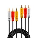 Lindy 35690 garso kabelis 1 m 3 x RCA Juoda, Raudona, Balta, Geltona Lindy 35690 garso kabelis 1 m 3 x RCA Juoda, Raudona, Balta, Geltona