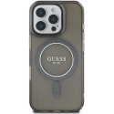 Guess IML Glitter Ring MagSafe Case for iPhone 16 Pro Max Black