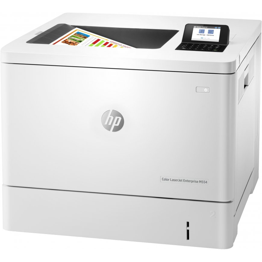 HP Color LaserJet Enterprise M554dn Printer, Color, Tiskárna pro Prindi, Front-facing USB printing T – 2