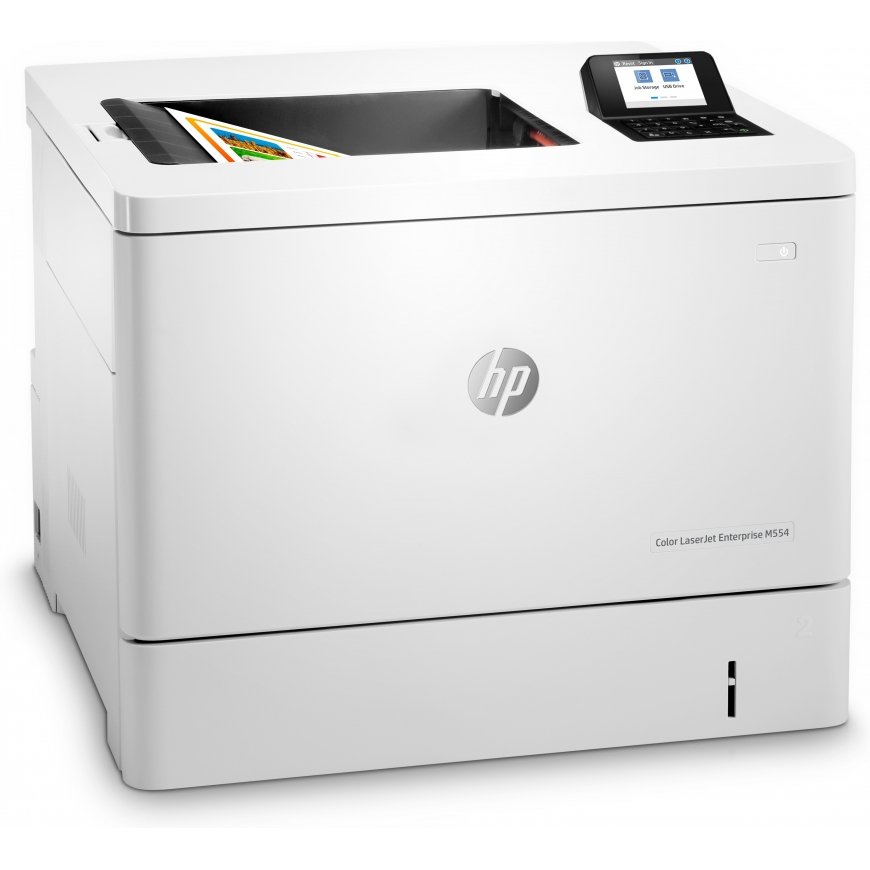 HP Color LaserJet Enterprise M554dn Printer, Color, Tiskárna pro Prindi, Front-facing USB printing T – 3