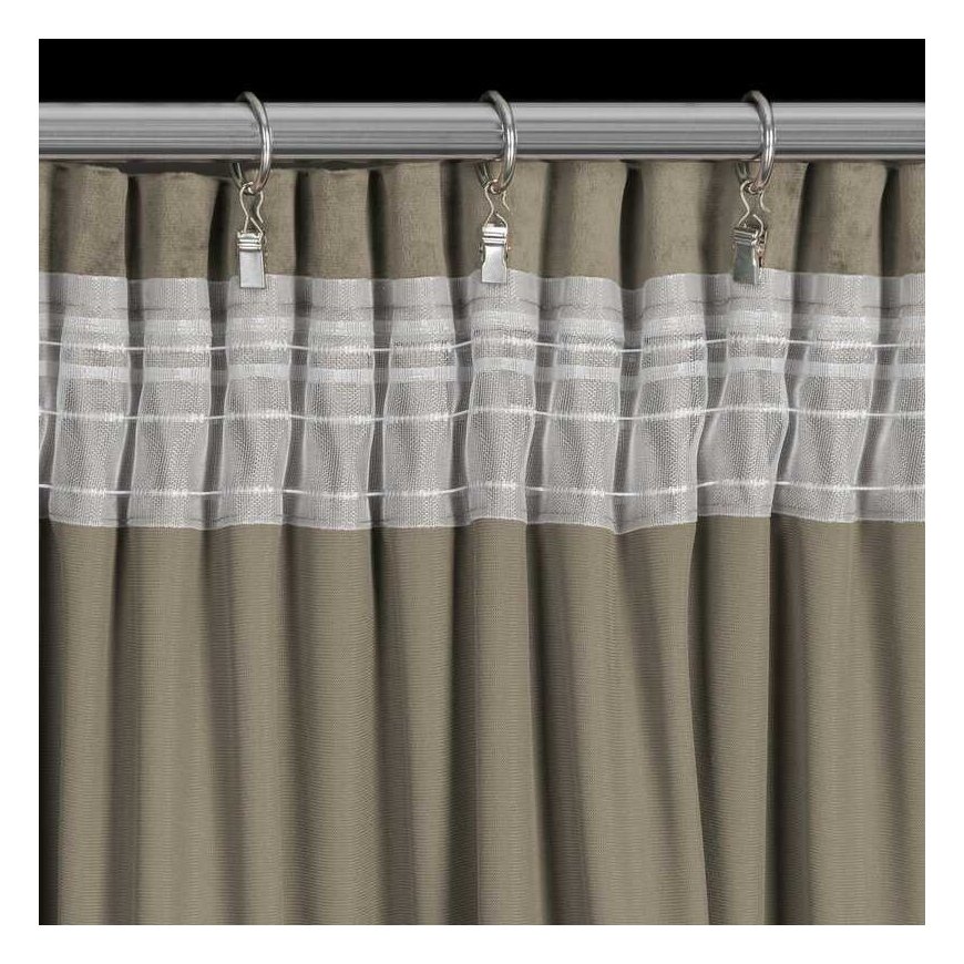 Eurofirany Euro curtains ZAS/MELANIE/BROWN 140X270 T