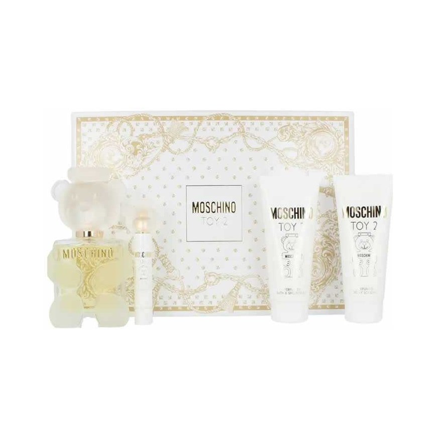 Moschino Toy 2 Eau De Parfum Spray 100ml scented gift set for women 4 pcs
