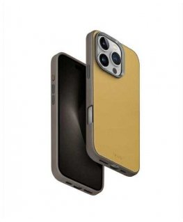 UNIQ Lyden DS Apple iPhone 16 Pro 6.3" Magclick Charging phone case yellow and gray