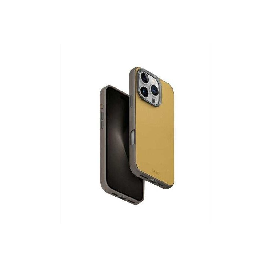 UNIQ Lyden DS Apple iPhone 16 Pro 6.3" Magclick Charging phone case yellow and gray