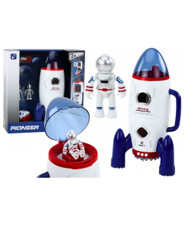 Lean Toys Space rockets opened by astronauts Space vehicle lights sounds
