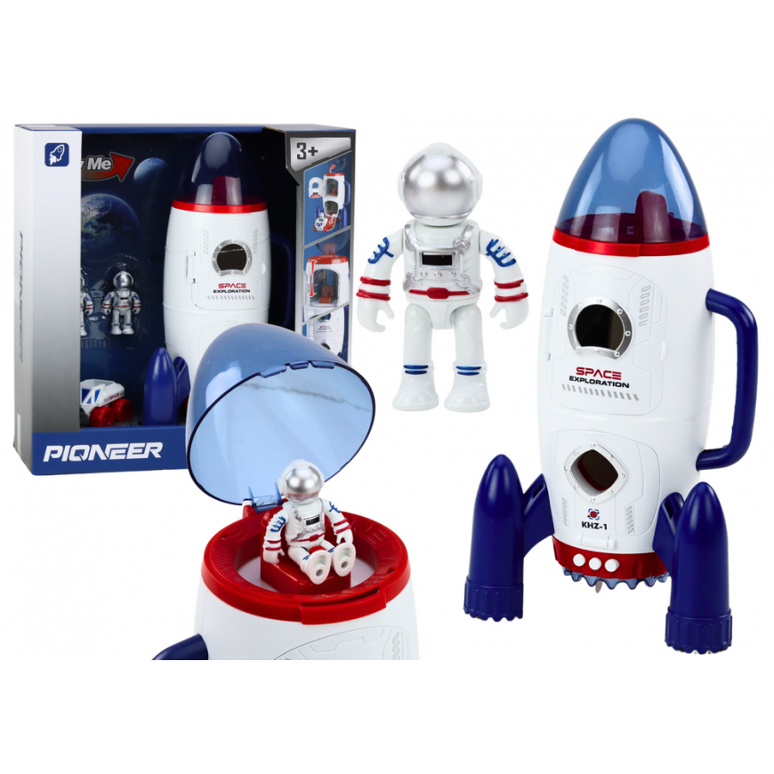 Lean Toys Kosminės raketos atidarytos kosmonautai Kosminių transporto priemonių šviesų garsai