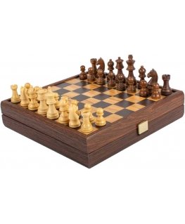 Manopoulos Olive Burl Šachmatų Rinkinys 27x27cm Su Stauntono Šachmatų Figūrėlėmis