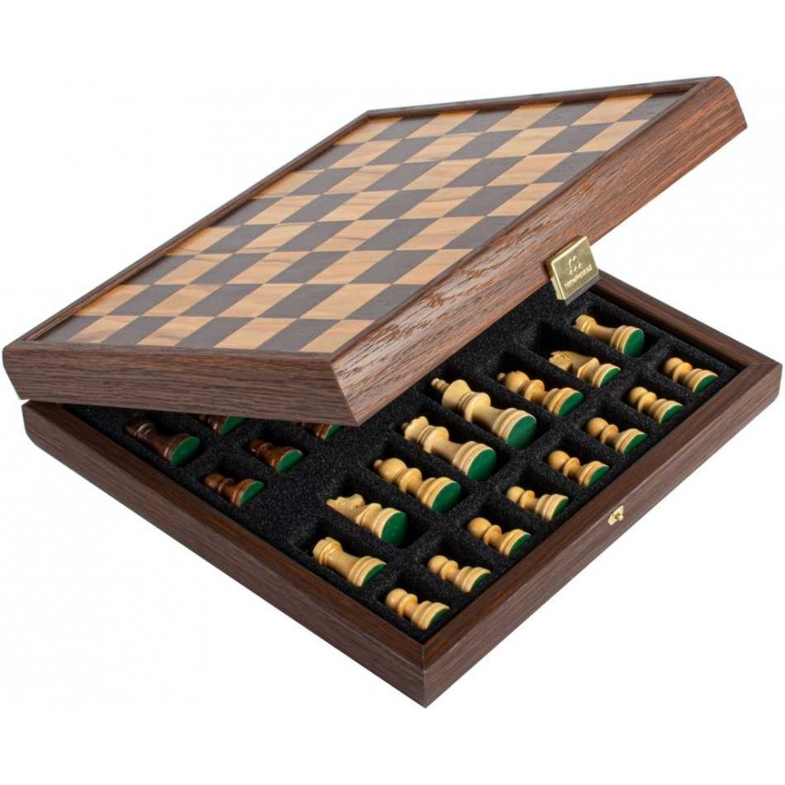 Manopoulos Olive Burl Chess Set 27x27cm With Staunton Chess Pieces – 5
