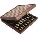 Manopoulos Olive Burl Chess Set 27x27cm With Staunton Chess Pieces