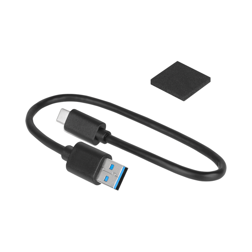 2.5" drive housing SATA USB C 3.1 Rebel aluminum – 3