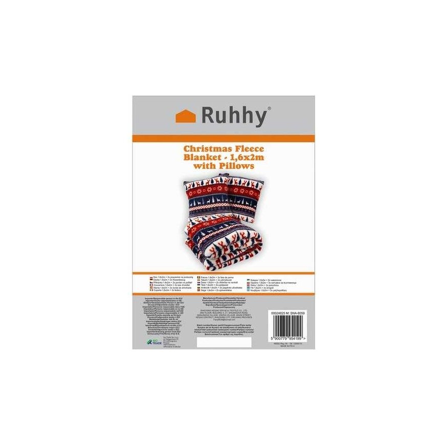 Blanket 1.6x2m + 2x pillowcase Ruhhy 24825 – 2