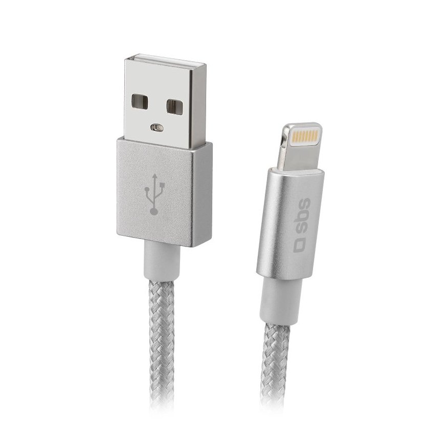 SBS TECABLEUSBIP589BS Lightning-kaapeli 1 m Hopea