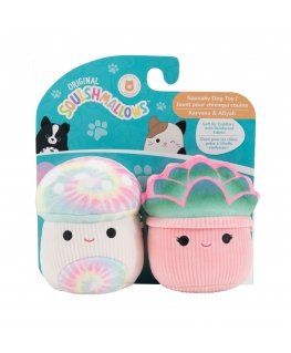 SQUISHMALLOWS Pīkstošu suņu rotaļlietu divpaka, 9 cm