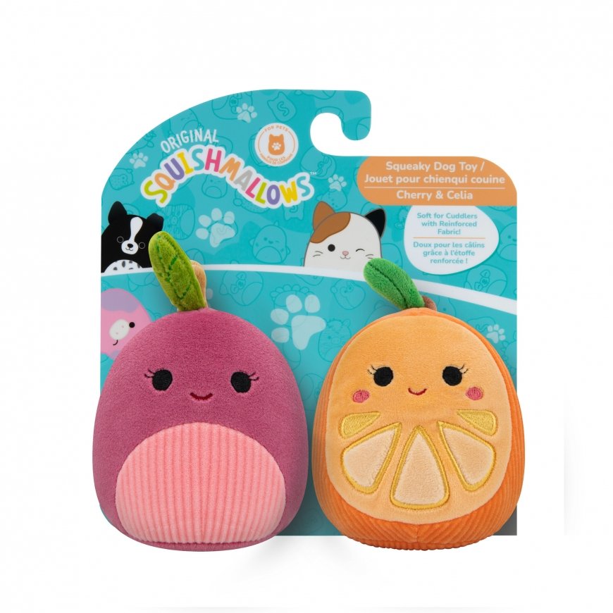 SQUISHMALLOWS Pīkstošu suņu rotaļlietu divpaka, 9 cm – 4