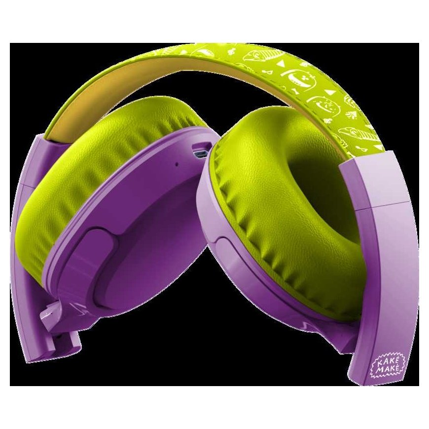 Kake Make Wireless Headphones For Children Green-Purple – 2