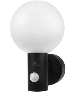 Maclean PIR motion sensor LED lamp black 15W IP65 1600lm 4000K