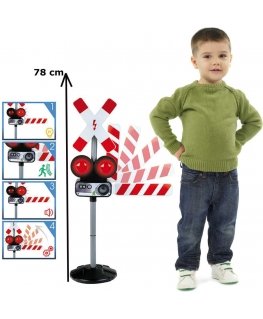 Klein Toys Kelio ženklas Geležinkelio pervaža Kelių eismo švietimas Šviesoforai Klein šviesa ir garsas