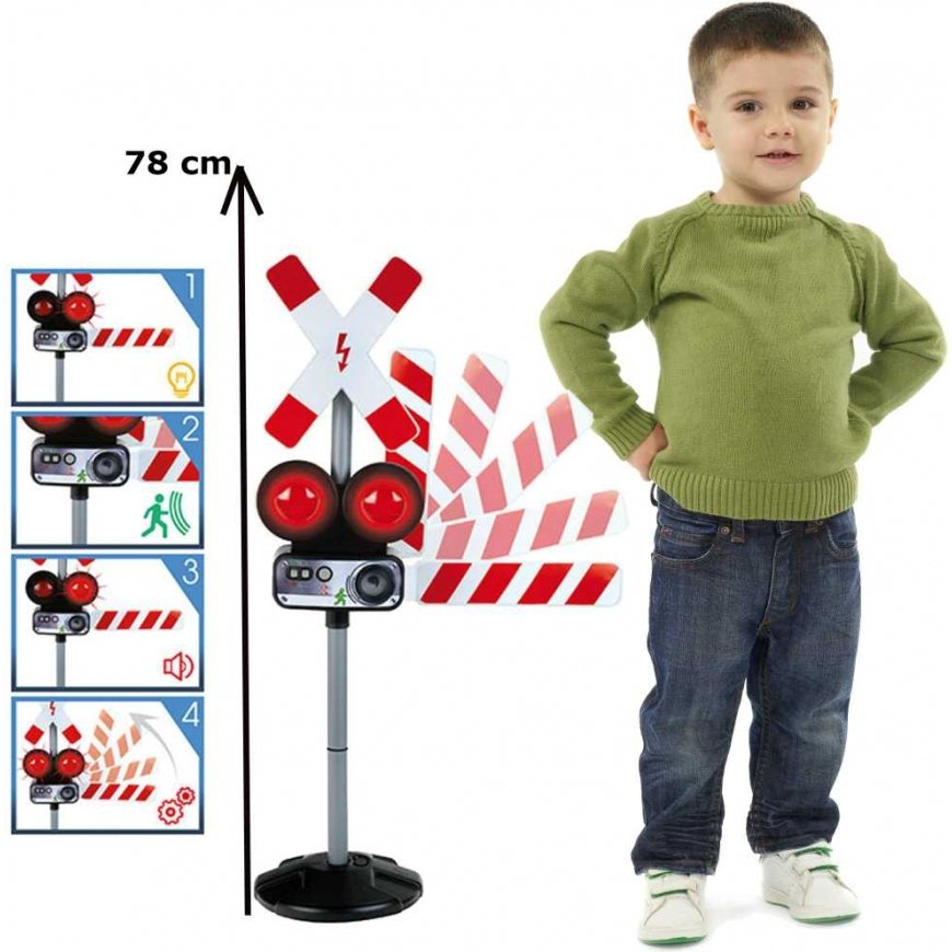 Klein Toys Kelio ženklas Geležinkelio pervaža Kelių eismo švietimas Šviesoforai Klein šviesa ir garsas