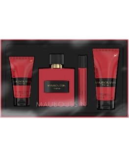 Mauboussin Pour Lui In Red EDP set for men (EDP 100 ml + Shower gel 75 ml + EDP 20 ml)