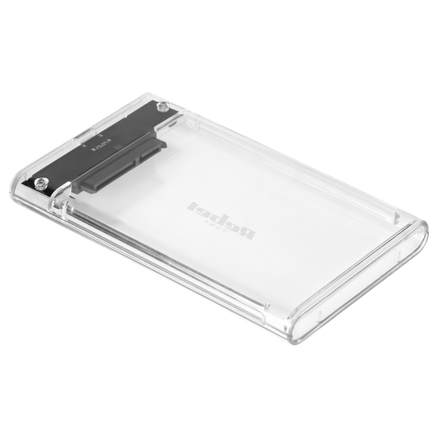 2.5" drive case SATA USB C 3.1 Rebel transparent – 2