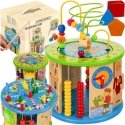 Wooden educational cube Kruzzel 24670 Wooden educational cube Kruzzel 24670
