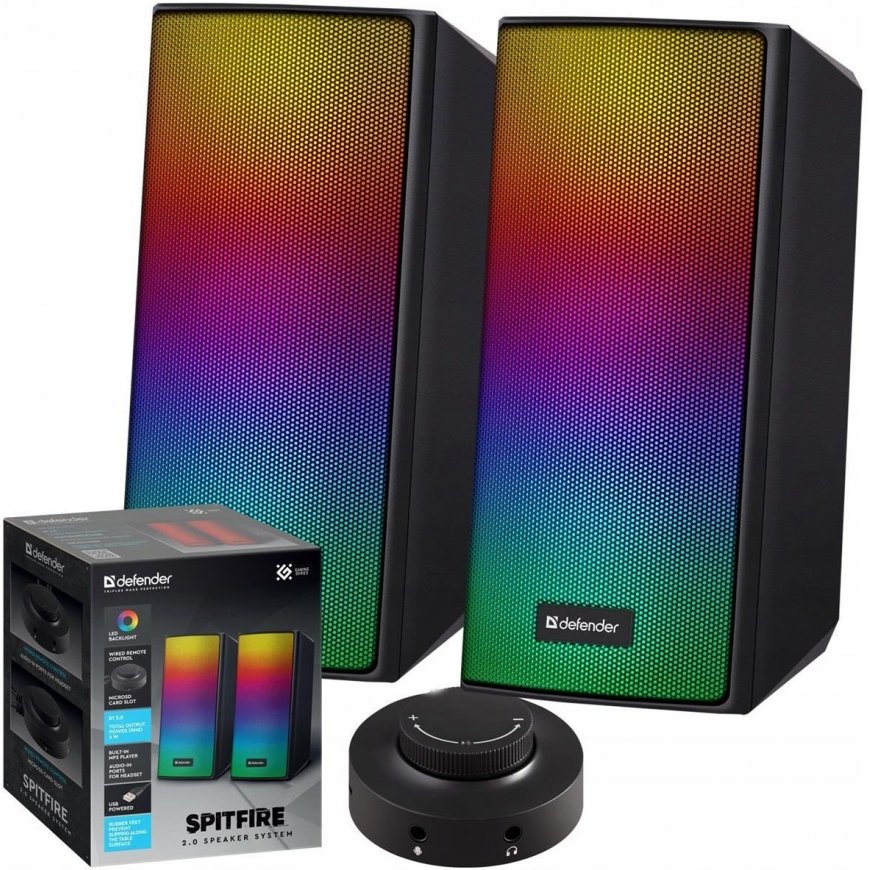 PC SPEAKERS SPITFIRE 2. 0 6W LED USB