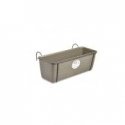Flower box for balconies with metal holder Natural 50x18x16cm gr Flower box for balconies with metal holder Natural 50x18x16cm gr