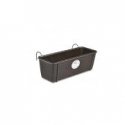 Flower box for balconies with metal holder Natural 50x18x16cm gr Flower box for balconies with metal holder Natural 50x18x16cm gr