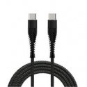 Fusion Accessories "Fishbone USB-C - USB-C 65W / 3A / 1.5m" Black Fusion Accessories "Fishbone USB-C - USB-C 65W / 3A / 1.5m" Black