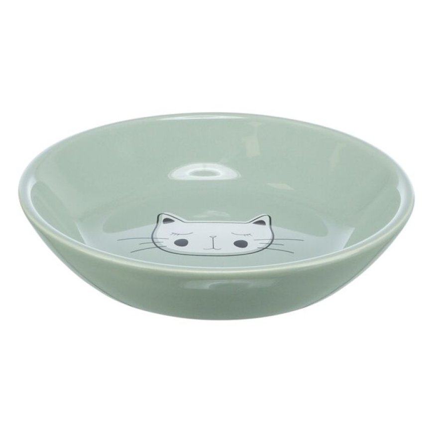 Bowl for animals, ceramic - Trixie Bowl, flat, ceramic, 0.2 l|ų
