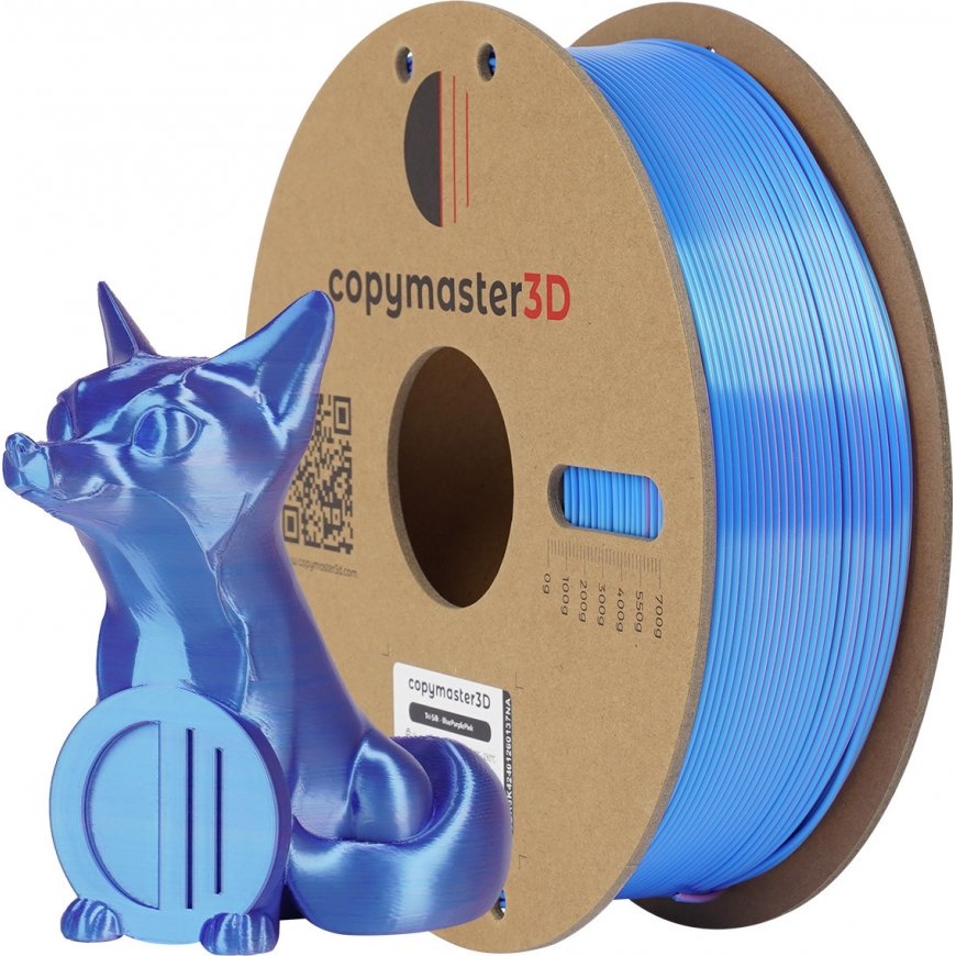 Copymaster3D Tri-Silk filament for 3D printer, 1.75 mm, blue/purple/pink