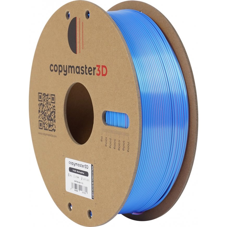 Copymaster3D Tri-Silk filament for 3D printer, 1.75 mm, blue/purple/pink – 3