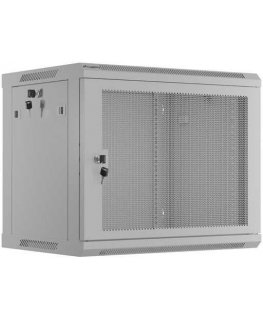 SZAFA INSTALACYJNA RACK WISZĄCA 19" 9U 600X450 Gray DRZWI PERFOROWANE LANBERG (FLAT PACK)