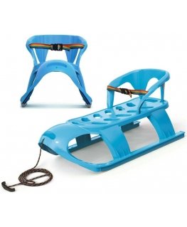 Prosperplast Sled PLASTIKOWE Z OPARCIEM 88x45x42CM NIEBIESKIE
