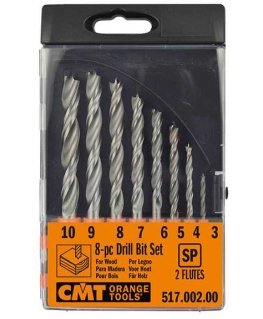 Wood drill set CMT 3/4/5/6/7/8/9/10 mm 8 pcs.